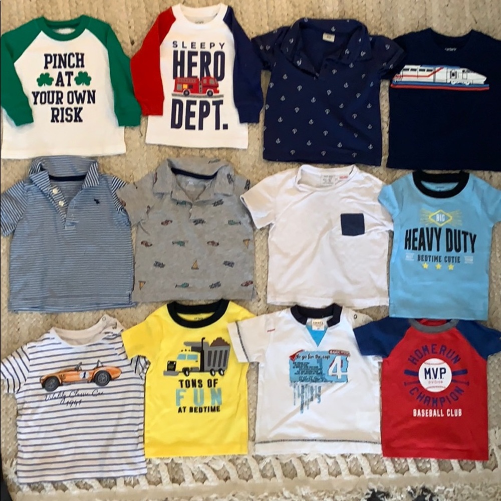 12 assorted infant tops for boys